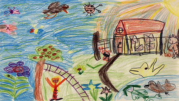 Kinderhaus gemalt